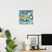 Pak me als je schildpadden kunt poster (Thuiskantoor)