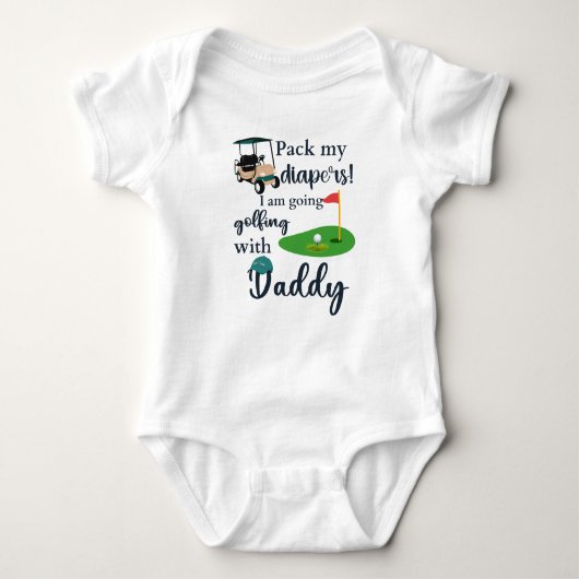 Pak mijn luiers, ik ga golfen grappig romper (Voorkant)