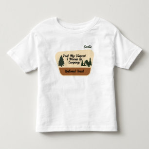 "Pak mijn luiers! Ik wil gaan kamperen" Aangepast Kinder Shirts