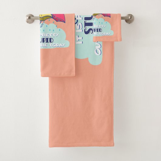 Pak mijn paraplu maar, het is  dom bad handdoek (Insitu)