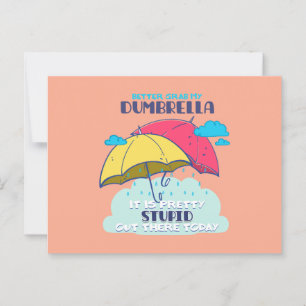 Pak mijn paraplu maar, het is  dom briefkaart