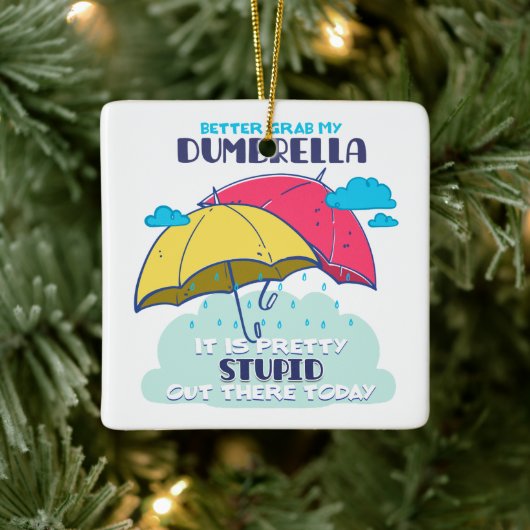 Pak mijn paraplu maar, het is dom keramisch ornament (Boom)