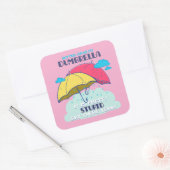 Pak mijn paraplu maar, het is dom vierkante sticker (Envelop)