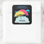 Pak mijn paraplu maar, het is  dom vierkante sticker (Tas)