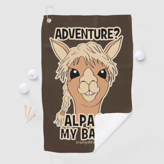 Pak mijn tassen Funny Alpaca Llama Golfhanddoek (Insitu)