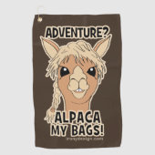 Pak mijn tassen Funny Alpaca Llama Golfhanddoek (Voorkant)