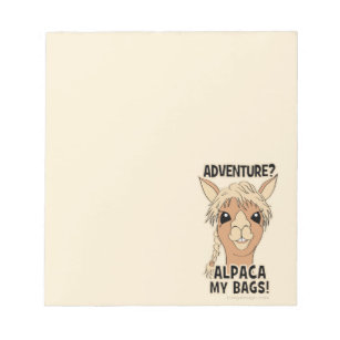 Pak mijn tassen Funny Alpaca Llama Notitieblok