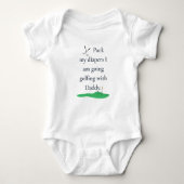 Pak m'n luiers die ik met papa aan het gokken ben romper (Voorkant)