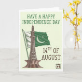 Pak Onafhankelijkheidsdag - Eenvoudig Kaart (Gele Bloem)