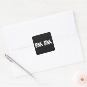 Pak Pak Hand Getekende Wordmark Wit Vierkante Sticker (Envelop)