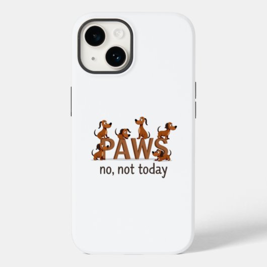 Pak Pooten: Leuke Hondentroep - "Nee, Niet Vandaag Case-Mate iPhone Case (Achterkant)