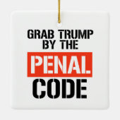 Pak Trump bij het Wetboek van Strafrecht Keramisch Ornament (Achterkant)