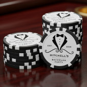Pak Tuxedo Pak Bowtie Witte Trouwfeest Verloofdeng Poker Chips