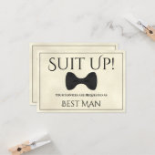 Pak up Be My Best Man Marbled Ivory Kaart (Voorkant / Achterkant in situ)