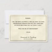 Pak up Be My Groomsman Marbled Ivory or Cream Kaart (Achterkant)