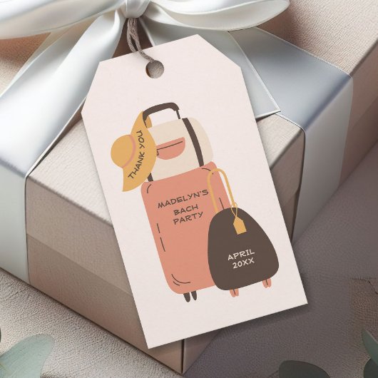 Pak uw bagage bestemming Bachelorette Cadeaulabel