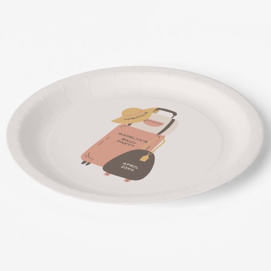 Pak uw bagage bestemming Bachelorette Papieren Bordje (Gekanteld)