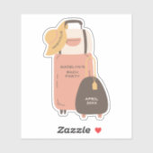 Pak uw bagage bestemming Bachelorette Sticker (Vel)