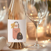 Pak uw bagage bestemming Bachelorette Wijn Etiket