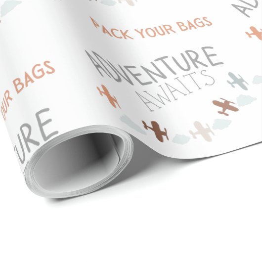 Pak uw bagageavontuur in het pak, wacht op verpakk cadeaupapier (Rol Hoek)