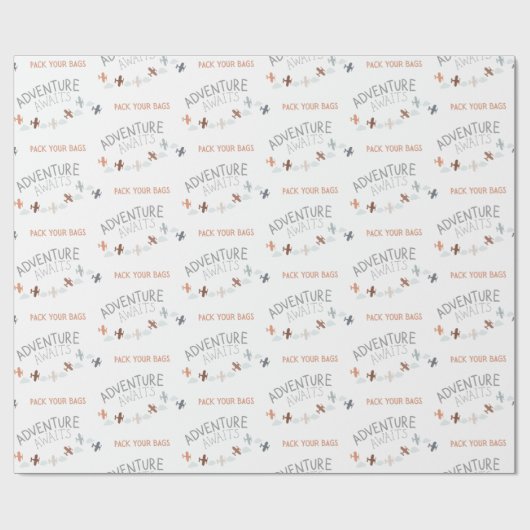 Pak uw bagageavontuur in het pak, wacht op verpakk cadeaupapier (Vlak)