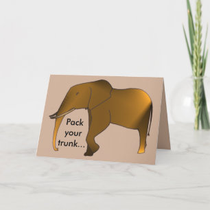 Pak uw boomstam, het Wenskaart van de Olifant in Kaart