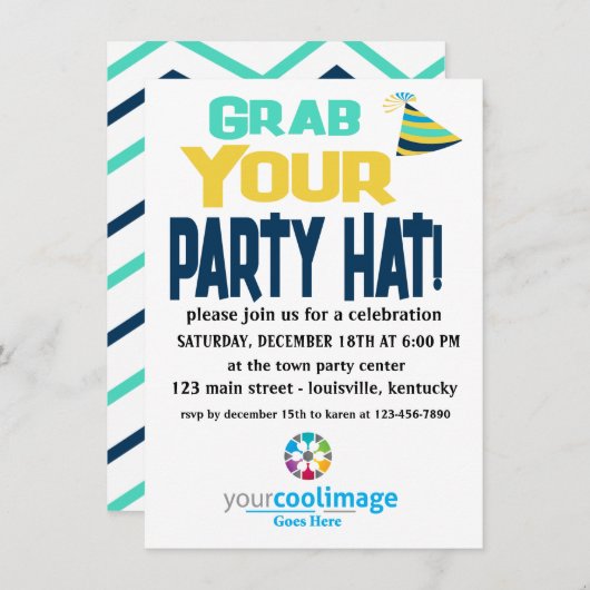 Pak Uw Pet Editable Collectieve Uitnodiging van de (Voorkant / Achterkant)