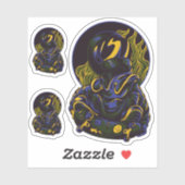 Pak van 3 Spaceman Sticker (Vel)