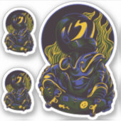 Pak van 3 Spaceman Sticker (Voorkant)