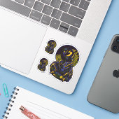 Pak van 3 Spaceman Sticker (Laptop met iPhone)