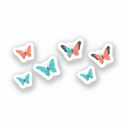 Pak van de vlinders sticker (Voorkant)