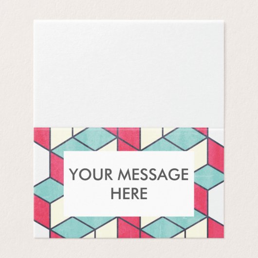 Pak van Puzzel patroon kaart met bewerkbare tekst (Buitenkant ongevouwen)