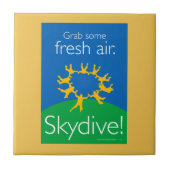 Pak wat frisse lucht. Skydive. Tegeltje (Voorkant)