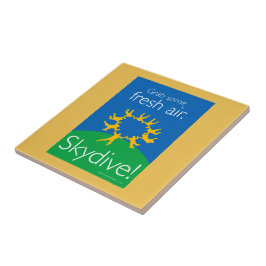 Pak wat frisse lucht. Skydive. Tegeltje