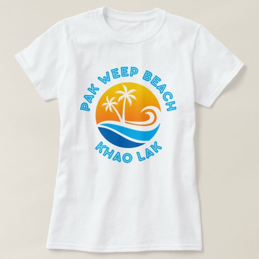 PAK WEEP BEACH-KHAO LAK T-SHIRT (Design voorkant)