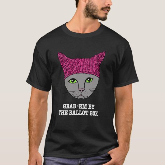 Pak ze vast aan het kat van de stembus t-shirt (Voorkant)