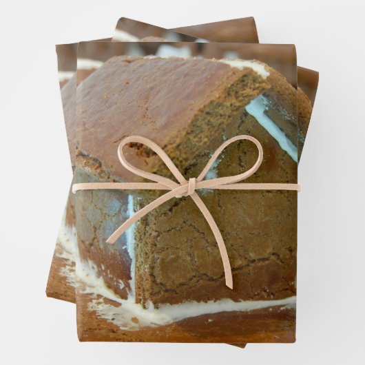 pakbladen voor ontbijtkoek inpakpapier vel (In situ)