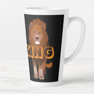Pakenham-lettertype De Koning Leeuw Aangepast beel Latte Mok