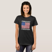 Pakhuis American Flag Forklift Operator Forklift T-shirt (Voorkant volledig)