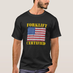 Pakhuis American Flag Forklift Operator Forklift T-shirt