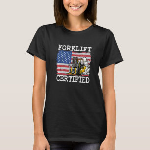 Pakhuis American Flag Forklift Operator Forklift T-shirt
