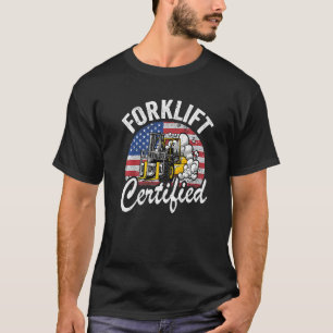 Pakhuis American Flag Forklift Operator Forklift T-shirt