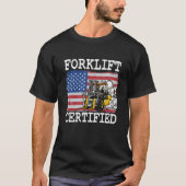 Pakhuis American Flag Forklift Operator Forklift T-shirt (Voorkant)
