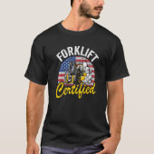 Pakhuis American Flag Forklift Operator Forklift T-shirt (Voorkant)