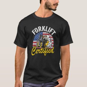 Pakhuis American Flag Forklift Operator Forklift T-shirt