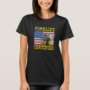 Pakhuis American Flag Forklift Operator Forklift T-shirt