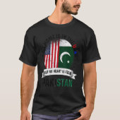 Pakistaans-Amerikaans patriothart komt uit Pakista T-shirt (Voorkant)