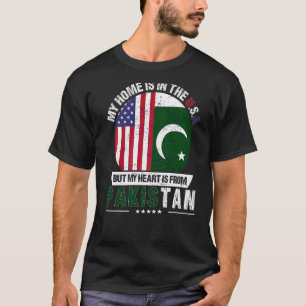 Pakistaans-Amerikaans patriothart komt uit Pakista T-shirt