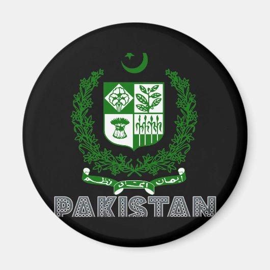 Pakistaans Emblem Magneet (Voorkant)