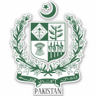Pakistaans nationaal wapenschild sticker